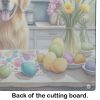 NEW Decorating Easter Golden Retriever Glass Cutting Board Decorative Tempered Glass Kitchen Cutting and Serving Board Large Size Chopping Board