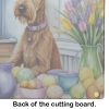 NEW Decorating Easter Irish Terrier Glass Cutting Board Decorative Tempered Glass Kitchen Cutting and Serving Board Large Size Chopping Board