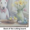 NEW Decorating Easter English Bull Terrier Glass Cutting Board Decorative Tempered Glass Kitchen Cutting and Serving Board Large Size Chopping Board