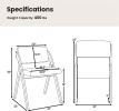 Set of 4 Folding Kitchen Dining Chairs Rubber Wood Legs Home Furniture for Living Room Bedroom
