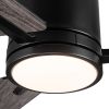 52 in. Integrated LED Farmhouse Indoor/Outdoor Black Smart Ceiling Fan with Remote Control