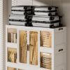 Portable Wardrobe Closet Storage Organizer for Clothes,Clothes Dresser,12 Magnetic Doors-12 Cubes & 2 Hanging Rod,16 pcs hangers
