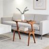 Old SKU:D01027HHK0V   Coffee table with storage rack, two-story sofa side table, ideal for small spaces