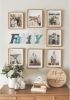 Family Wood Signs for Home Decor in Grey Teal White Multicolor - Rustic Freestanding Stacked Letters for Shelf Mantel- 3D Thick Retro Family Wooden Le