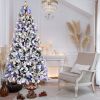 8ft PE/PVC Hard Needle Mixed Automatic Christmas Tree bi-color led with G45bal Xmas Decoration Light Up Holiday Season