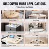 Clear Table Cover Protector, 48 inch/1230 mm Round Table Cover, 1.5 mm Thick PVC Plastic Tablecloth, Waterproof Desktop Protector for Writing Desk