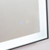 36 inch LED Lighted Bathroom Wall Mounted Mirror with High Lumen+Anti-Fog Separately Control