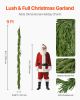 Faux Norfolk Christmas Garland 9Ft Artificial Greenery Xmas Decor for Fireplace