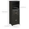 Black 63'' Small Buffet with 4-Door Kitchen Pantry Storage Cabinet Adjustable Shelf for Dining Room