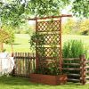 Outsunny Wooden Vertical Trellis Planter, Garden Delights for Vegetables, Herbs, and Flowers