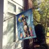 Great Dane Happy Birthday House Flag Large Porch Sleeve Pole Decorative Outside Yard Banner Artwork Wall Hanging, Polyester, House Size, Multicolor
