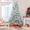 6ft Pvc Mixed Flocked light up season XmasTree Pine Cone Hinged Automatic christmas Tree Artificial