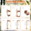 VEVOR 20PCS 43cm/16.9' Tall Crystal Wedding Flower Stand Vase for Party Decor