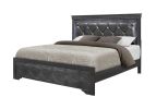 SHAKER GREY KING BED WITH LED