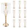 VEVOR 10PCS 55cm/21.65' Tall Crystal Wedding Flower Stand Vase for Party Decor