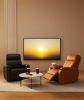 Power Recliner , Brown Faux leather electric sofa, two-button control, Living Room, Bedroom