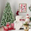 7.5FT Hinged Artificial Christmas Tree with 1588 PVC Tips, Xmas Pine Tree with Foldable Metal Base for Holiday Decor, Green