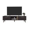 Altoona Tv Stand , Living Room, Black/Light Oak
