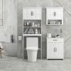 Bathroom Storage, Bathroom Cabinet with 2 Doors, Adjustable Shelves for Living Room Kitchen, 23.6"x11.8"x29.5", White
