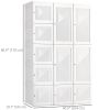 Portable Wardrobe Closet, Folding Bedroom Wardrobe, Clothes Storage Organizer with 8 Cube Compartments, White