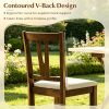 Contoured V-Back Counter Height Bar Stools Upholstered Cushioned Seat Comfortable Dining Stool for Home Kitchen Island