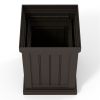Set of 2 Stackable PP Planters with Efficient Drainage Holes, Weather-Resistant Flower Pots for Indoor Outdoor Use