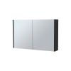 Black Medicine Cabinet with Included Mirrors and 2 Doors