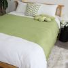 SOGA Green Acrylic Knitted Throw Blanket
