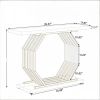 Faux Marble Console Table 40 Inch Geometric Metal Base Sofa Accent Table Home Decor Living Room Furniture