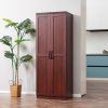 63" 2-Door Pantry Cupboard with 5-Tier Shelving and 2 Adjustable Shelves, Anti-Tipping, Espresso