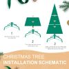 5ft PE/PVC mixed Automatic Christmas Tree  Xmas Decoration Artificial Xmas Tree