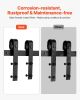 VEVOR 5FT Sliding Barn Door Hardware Kit for Single Sliding Barn Door Black