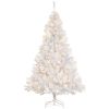 6 ft Tall Prelit Christmas Tree Douglas Fir Artificial Christmas Tree with Realistic Branches, 250 Warm White LED Lights and 1000 Tips, White
