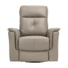 Latte Color Leather Upholstered Reclining Chair Swivel Glider Motion Modern Living Room Furniture Comfort Chair 1pc