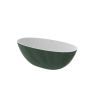 65" Inside White Outside Green solid surface soaking bathtub