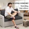 Terrace furniture cushion, sofa cushion, thick cushion, black (Cushion only)