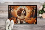 NEW Cavalier Spaniel Fall Doormat Front Door Mat Indoor Outdoor Rugs for Entryway, Non Slip Washable Low Pile, 18H X 27W