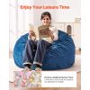 Bean Bag Chair, Round BeanBag Chair with Removable & Washable Cover for Adult