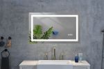 LED Bathroom Mirror 40 "x 20" with Front and Backlight, Large Dimmable Wall Mirrors with Anti-Fog, Memory, 3 Colors, LED Vanity Mirror