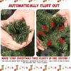 Artificial 4ft Green Christmas Tree with 636PVC/Hard Needle Mixed Branch Tips, memory wire+iron wire