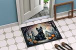 NEW Scottish Terrier Spooky Halloween Doormat Front Door Mat Indoor Outdoor Rugs for Entryway, Non Slip Washable Low Pile, 18H X 27W