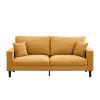 74" High Resilience three seater Sofa, Wooden Frame 3 Seat Sofa, Comfy , Modern Upholstered Sofa, Living Room Bedroom Apartment , Orange