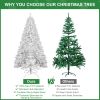 7ft Unlit White Halloween Christmas Tree with 1064 Branch Tips for Holiday Decoration