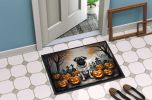 NEW Fawn Pug Spooky Halloween Doormat Front Door Mat Indoor Outdoor Rugs for Entryway, Non Slip Washable Low Pile, 18H X 27W