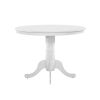 White Finish Round Dining Table 1pc Farmhouse Style Wooden Furniture Casual Dining Kitchen Breakfast Nook