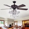 Warehouse of Tiffany Havorand 52-inch 5-blade Ceiling Fan with Crystal Chandelier