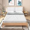 2 Pieces 2 Tiers Bamboo Nightstand for Living Room Bedroom