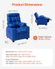 Kids Reclining Chair PU Leather Toddler Recliner with Cup Holder & Pocket