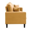 74" High Resilience three seater Sofa, Wooden Frame 3 Seat Sofa, Comfy , Modern Upholstered Sofa, Living Room Bedroom Apartment , Orange