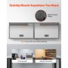 Metal Wall Cabinet, 27.56W x 12.01D x 19.69H Inch, Floating Garage Tool Cabinet with Up-Flip Door and Shelf, 240 lbs Load Capacity, Fit for Garage
